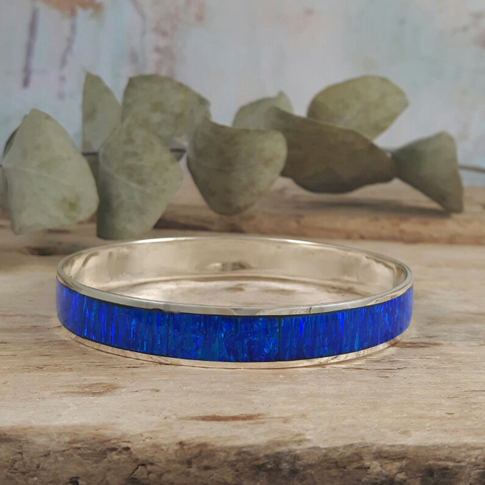 Flinder Blue Wide Bangle