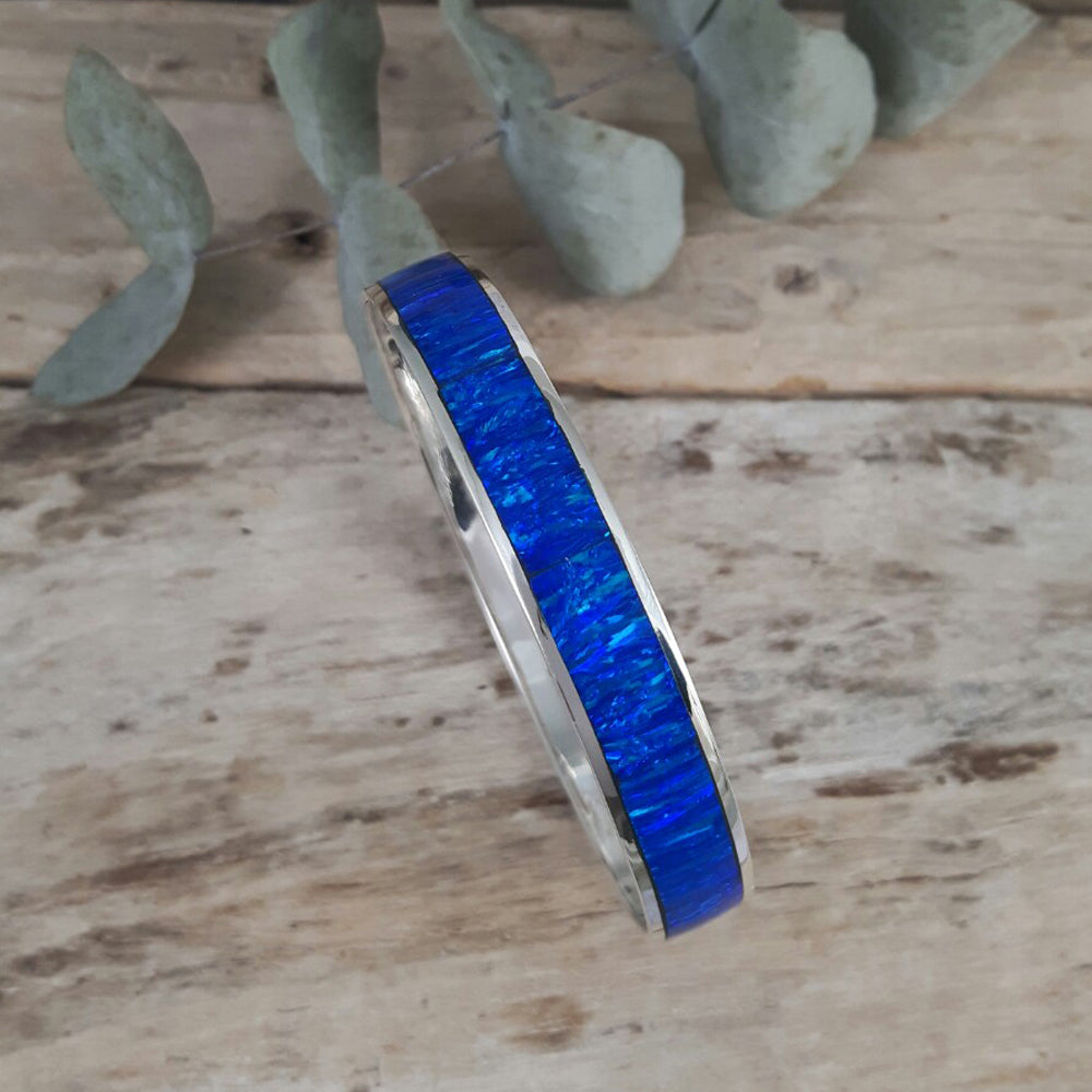 Flinder Blue Wide Bangle