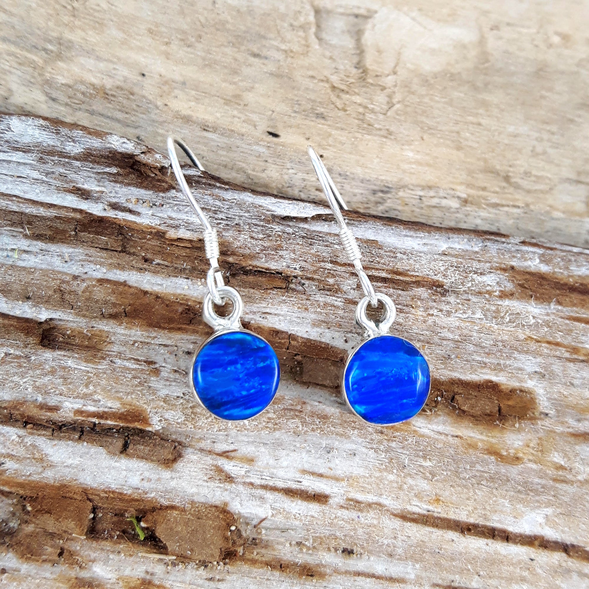 Flinder Blue Dotty Drop Earrings