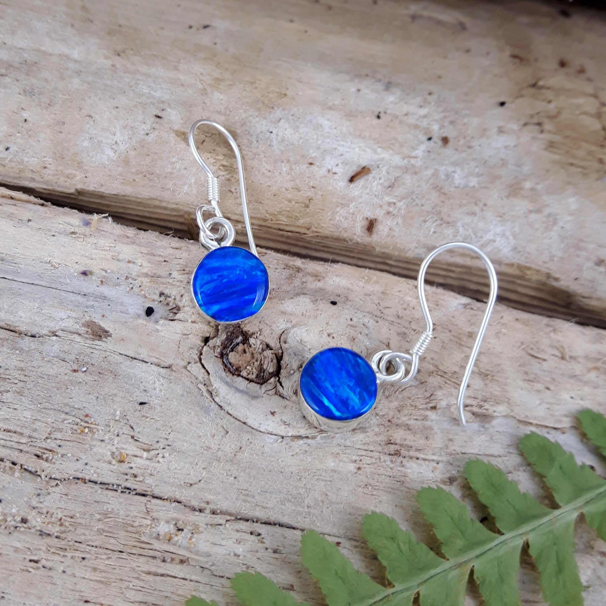 Flinder Blue Dotty Drop Earrings