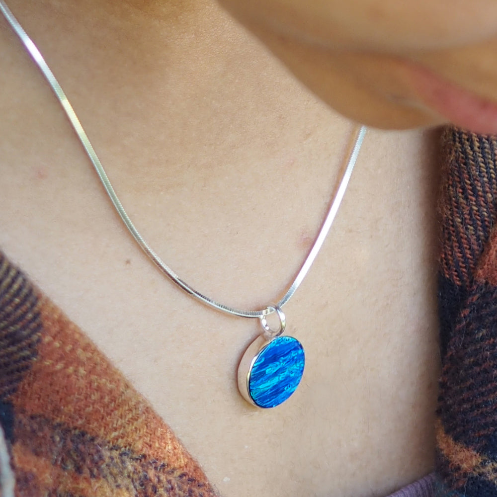 Flinder Blue Dotty Small Pendant