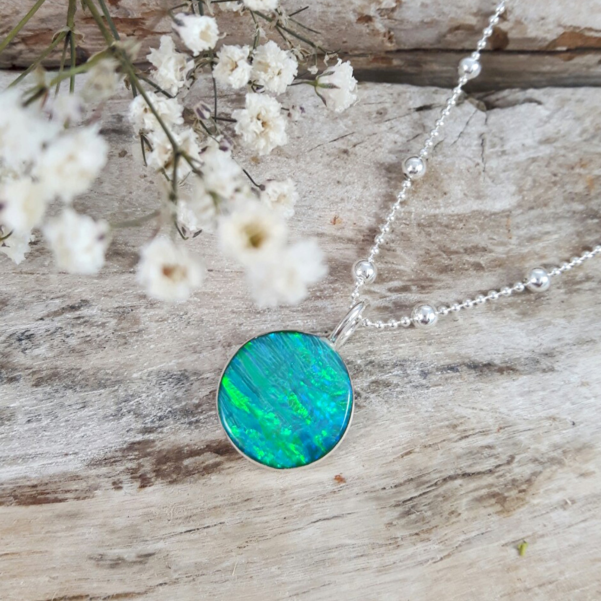 Flinder Green Dotty Small Pendant