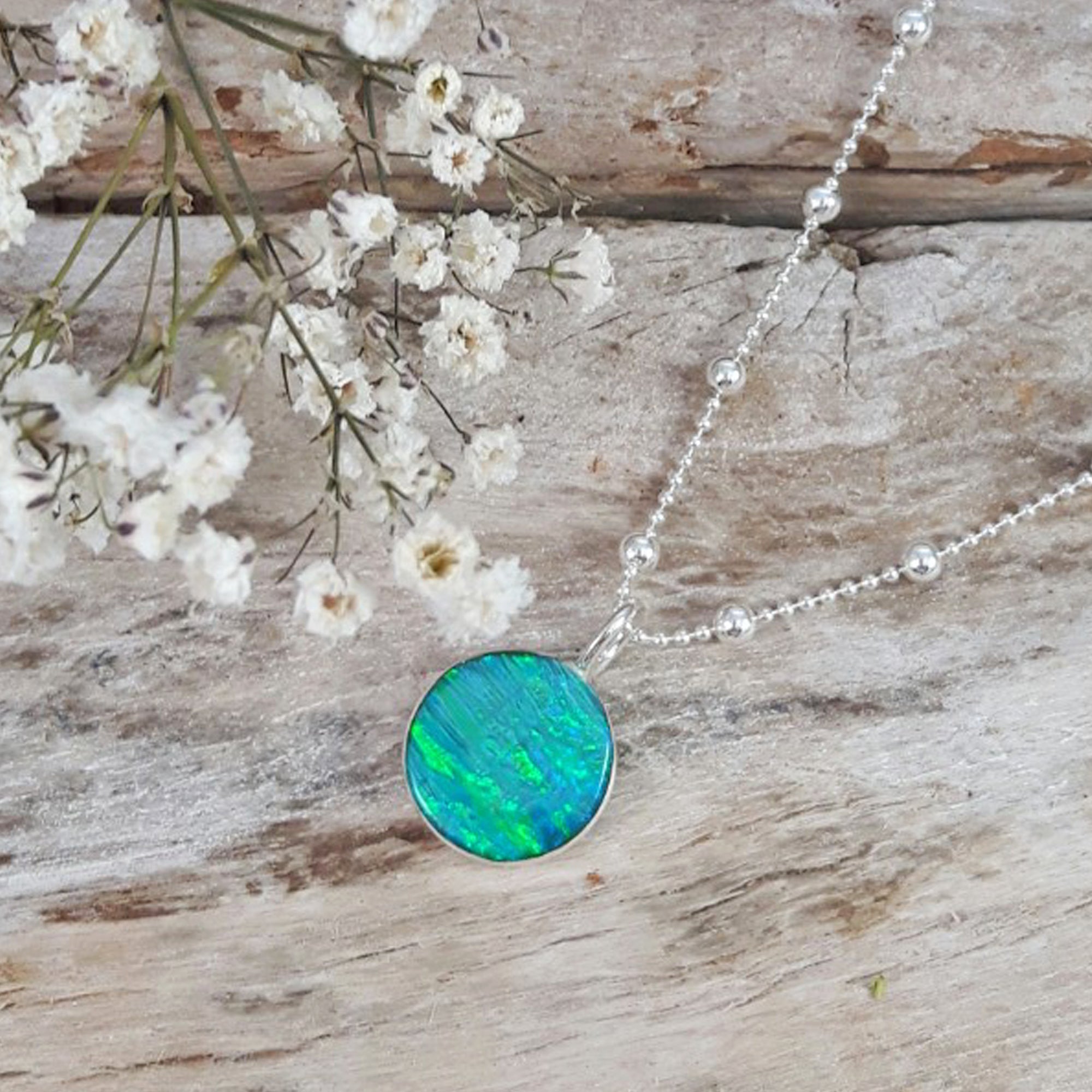 Flinder Green Dotty Small Pendant