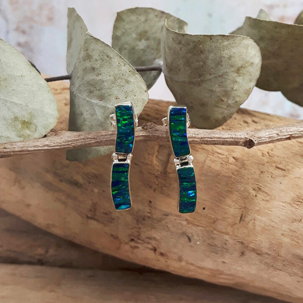 Flinder Emerald Drift Stud Earrings