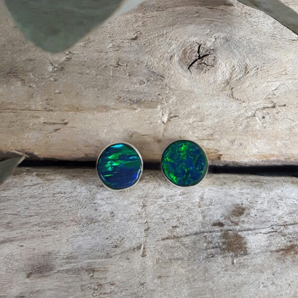 Flinder Emerald Dotty Stud Earrings