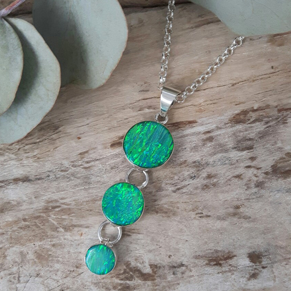 Flinder Green Dotty Large Pendant