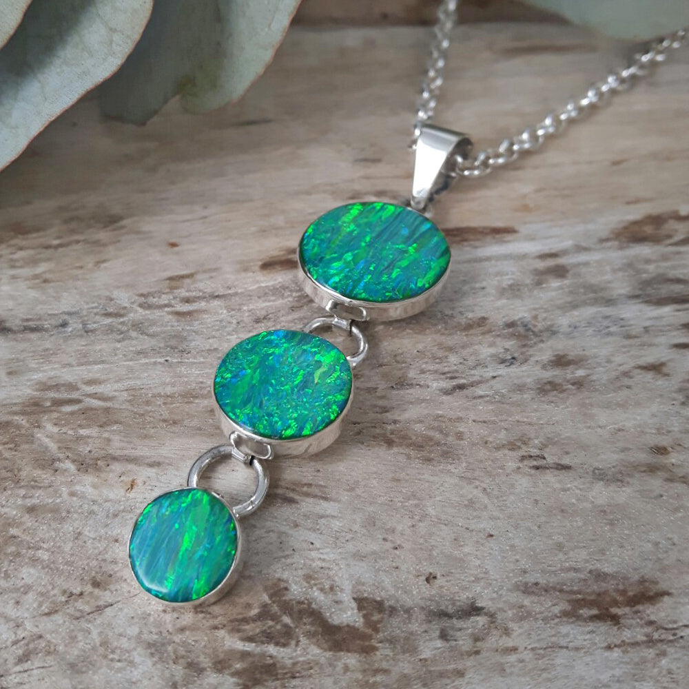 Flinder Green Dotty Large Pendant