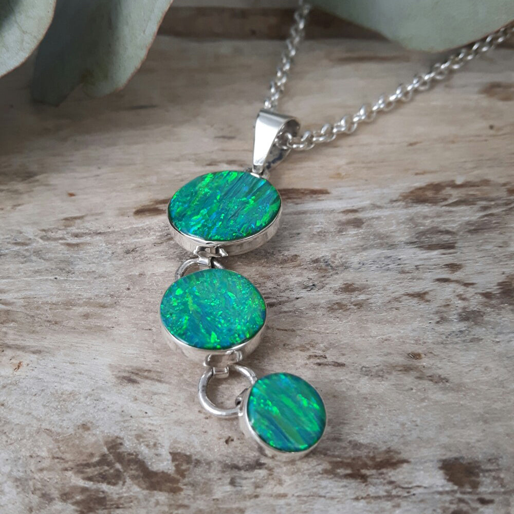 Flinder Green Dotty Large Pendant