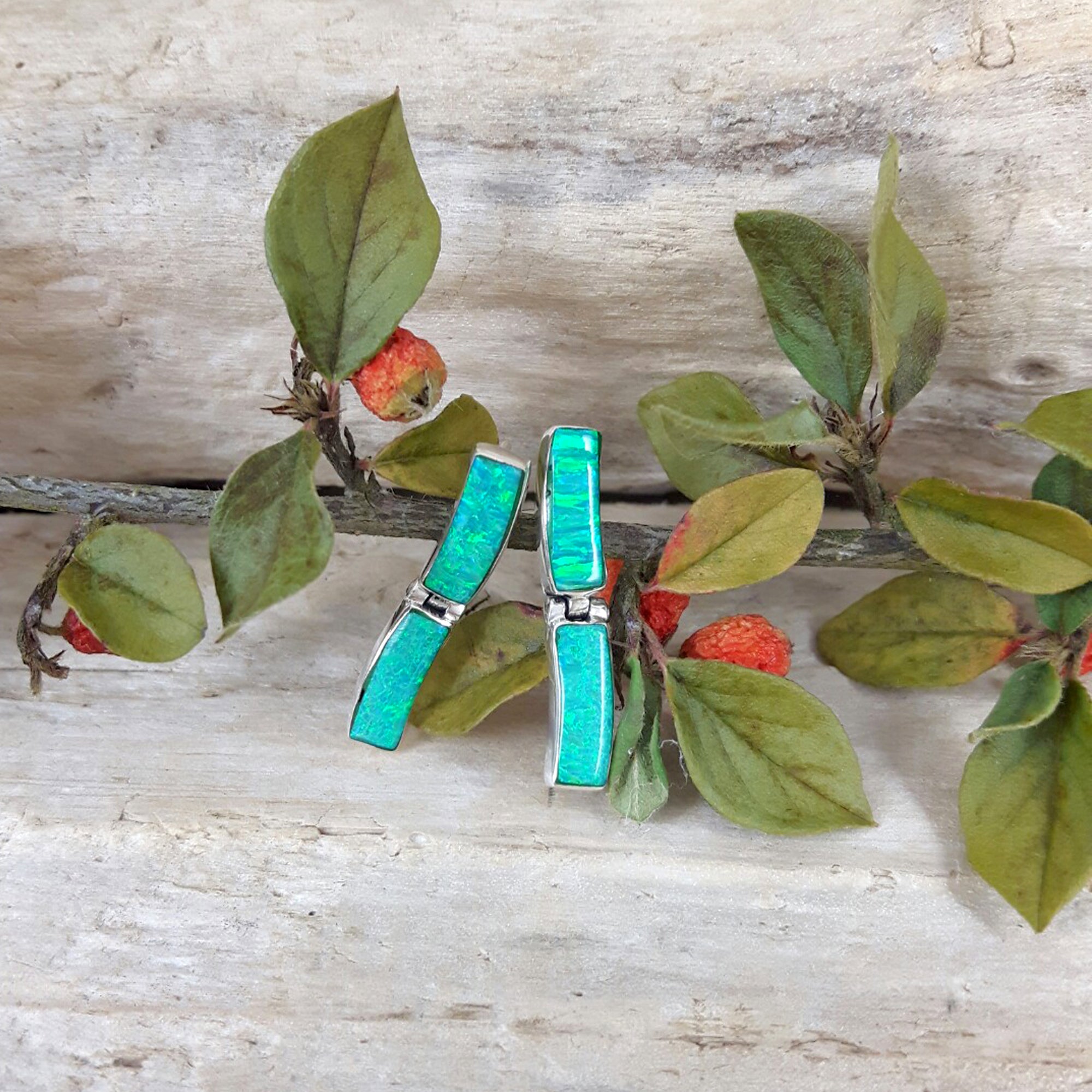 Flinder Green Drift Stud Earrings