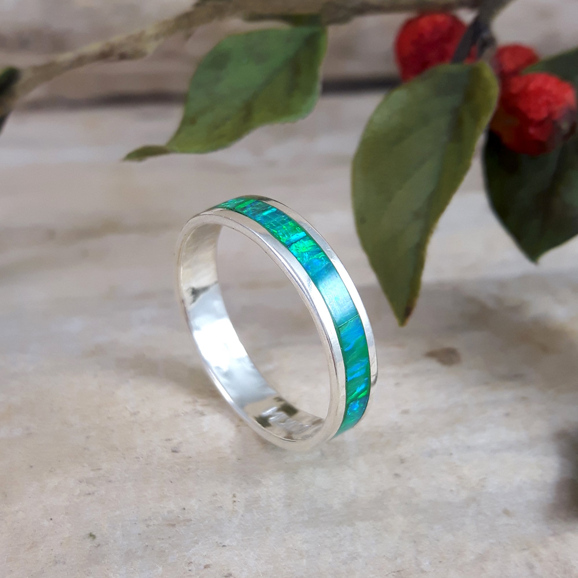 Flinder Green Opal Ring