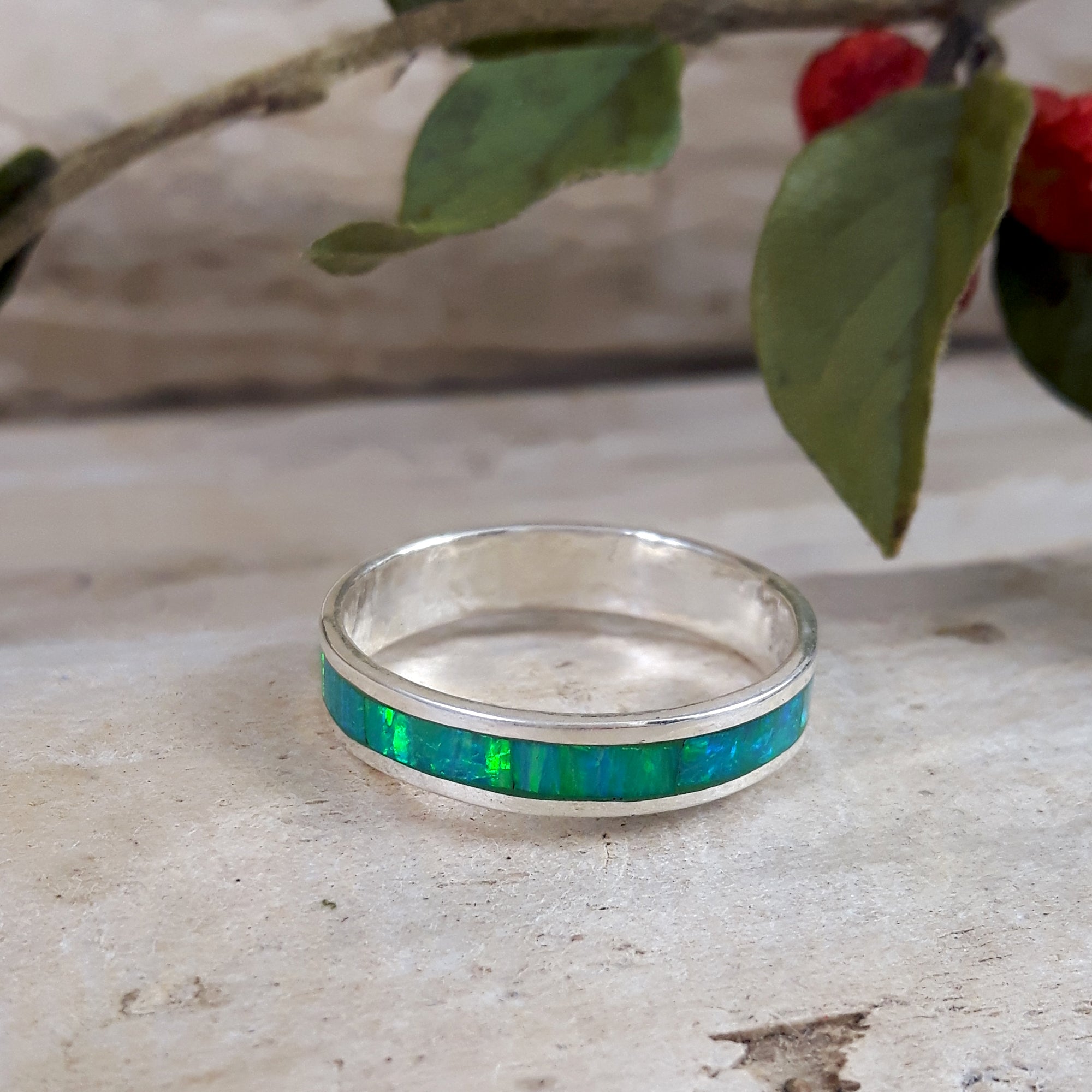 Flinder Green Opal Ring