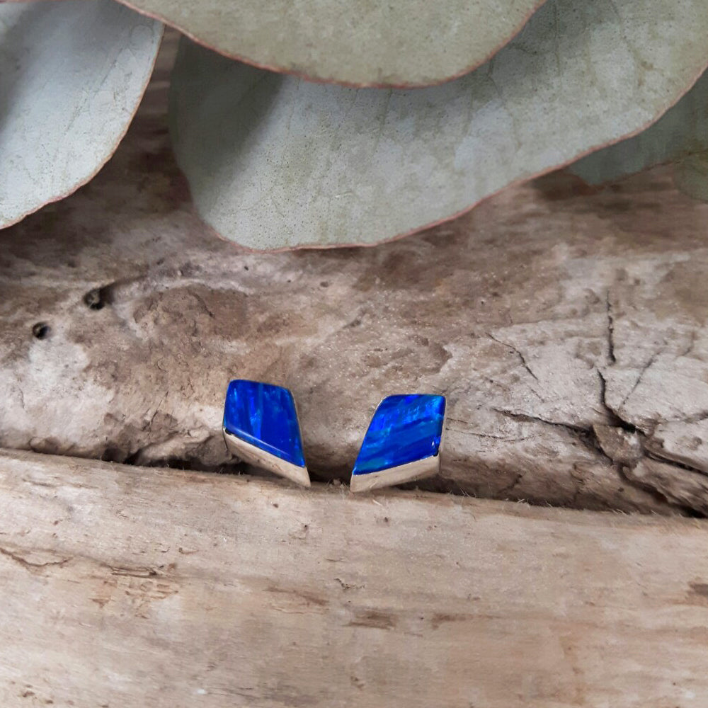 Flinder Blue Kite Stud Earrings