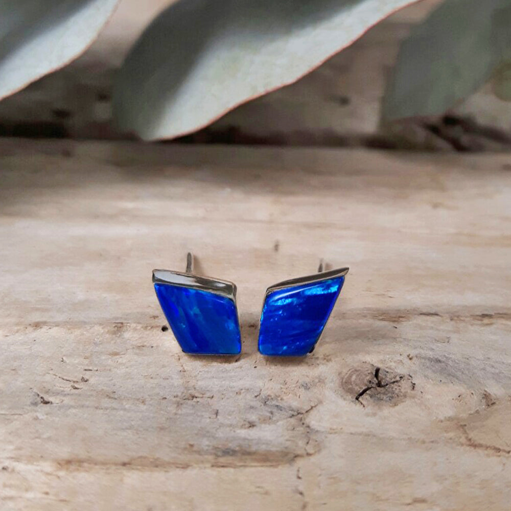 Flinder Blue Kite Stud Earrings