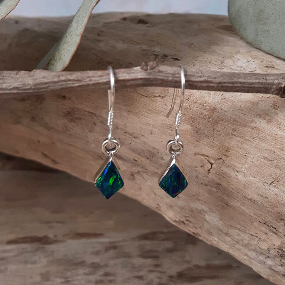 Flinder Emerald Kite Drop Earrings