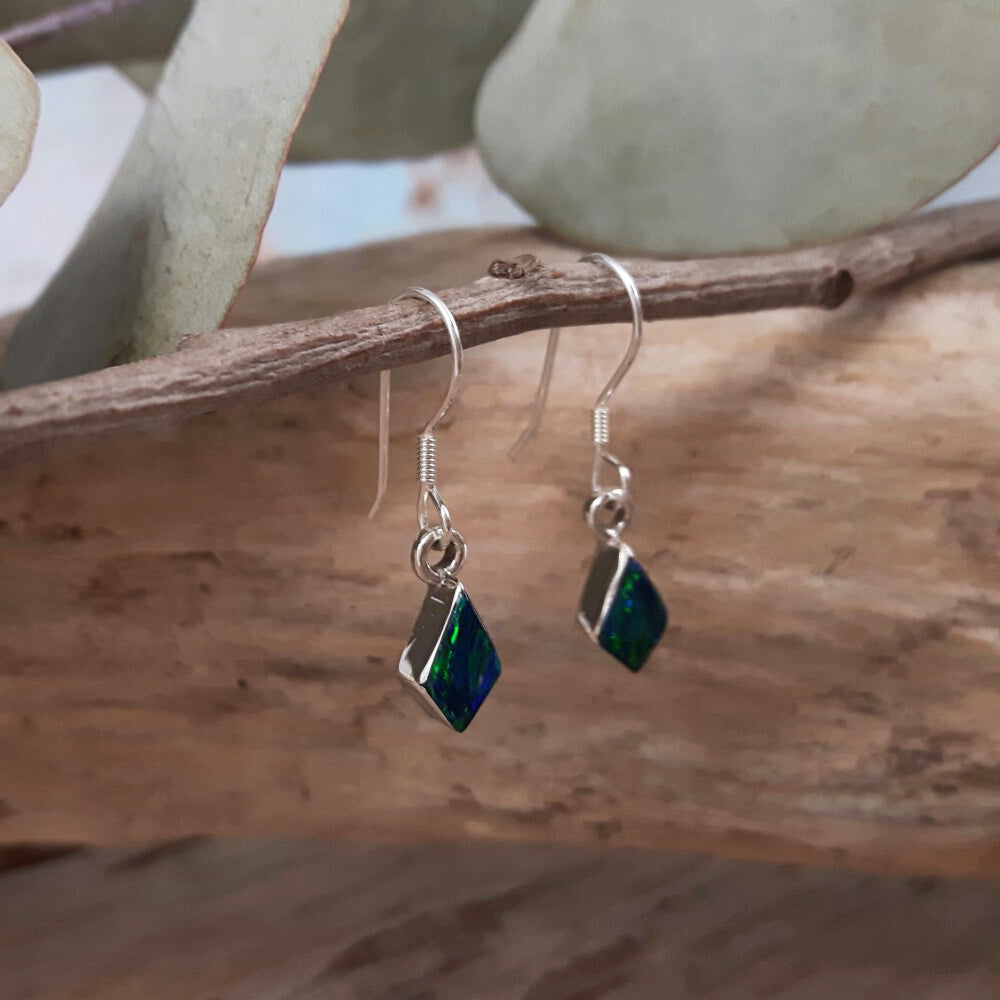 Flinder Emerald Kite Drop Earrings