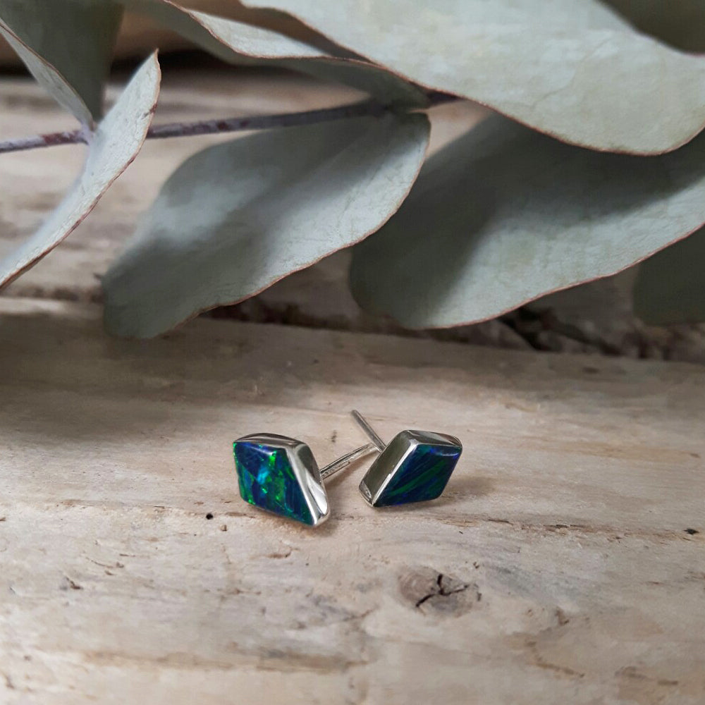 Flinder Emerald Kite Stud Earrings