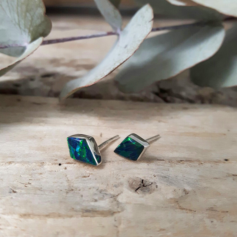 Flinder Emerald Kite Stud Earrings