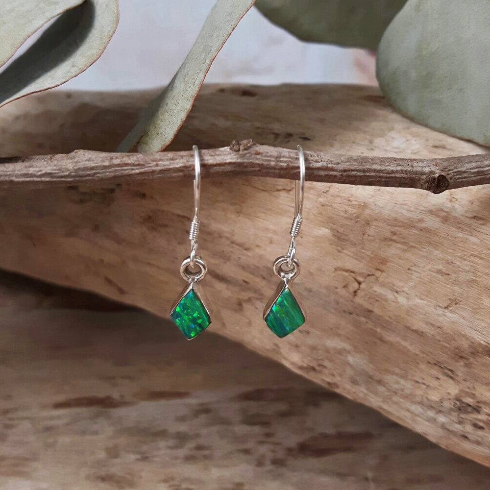 Flinder Green Kite Drop Earrings