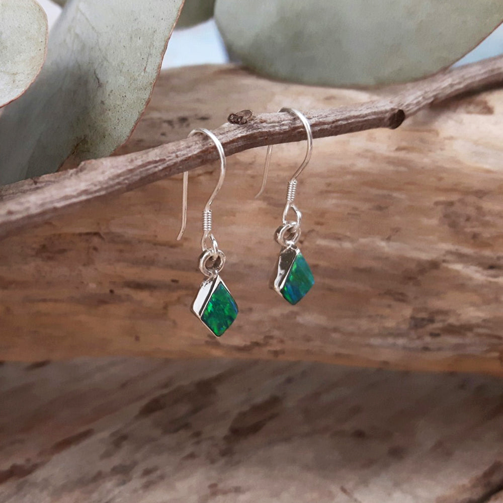 Flinder Green Kite Drop Earrings