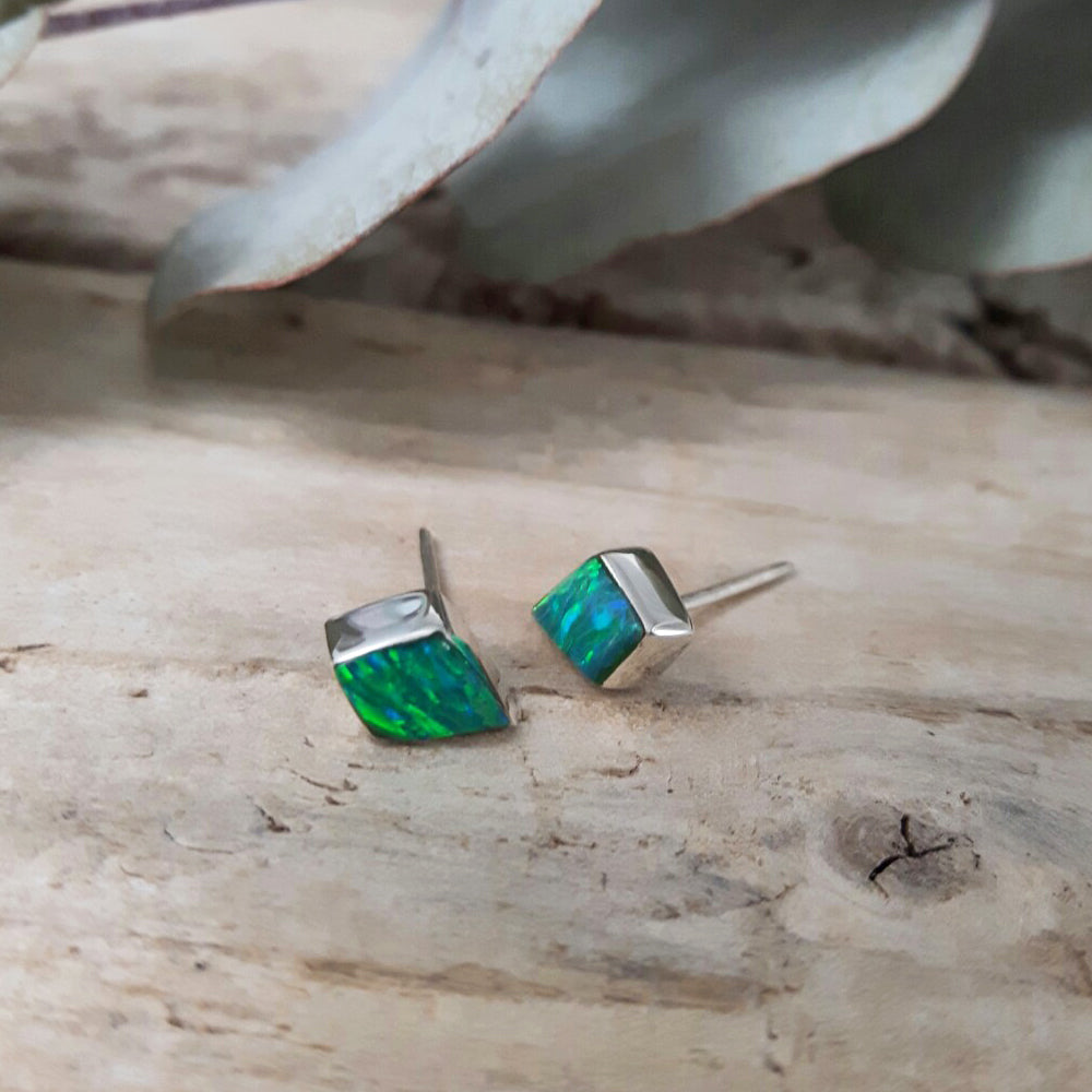 Flinder Green Kite Stud Earrings