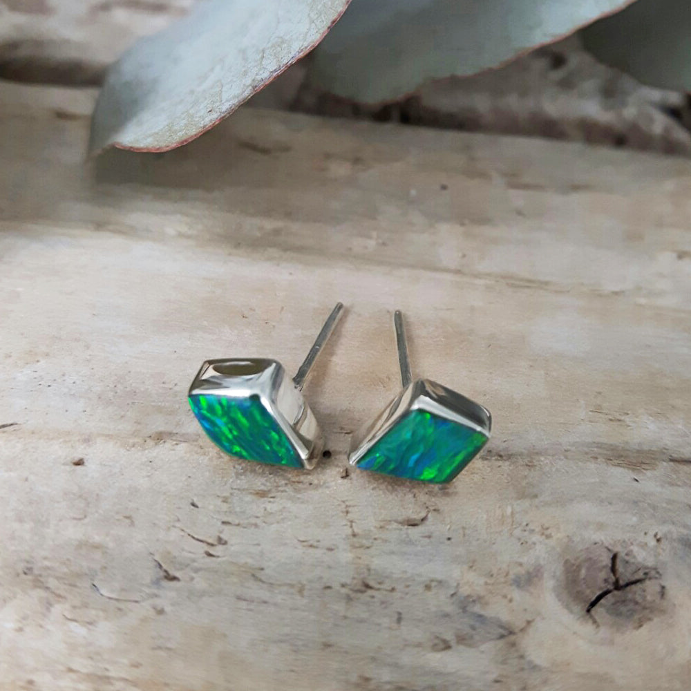 Flinder Green Kite Stud Earrings