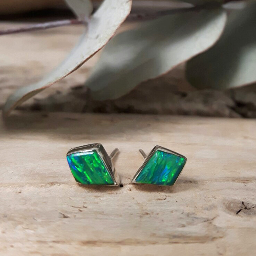 Flinder Green Kite Stud Earrings