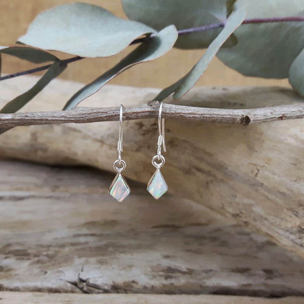 Flinder White Kite Drop Earrings