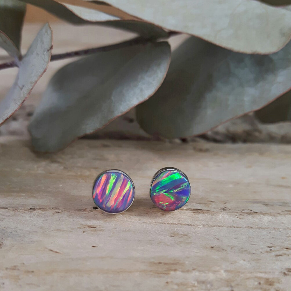 Flinder Lavender Dotty Stud Earrings