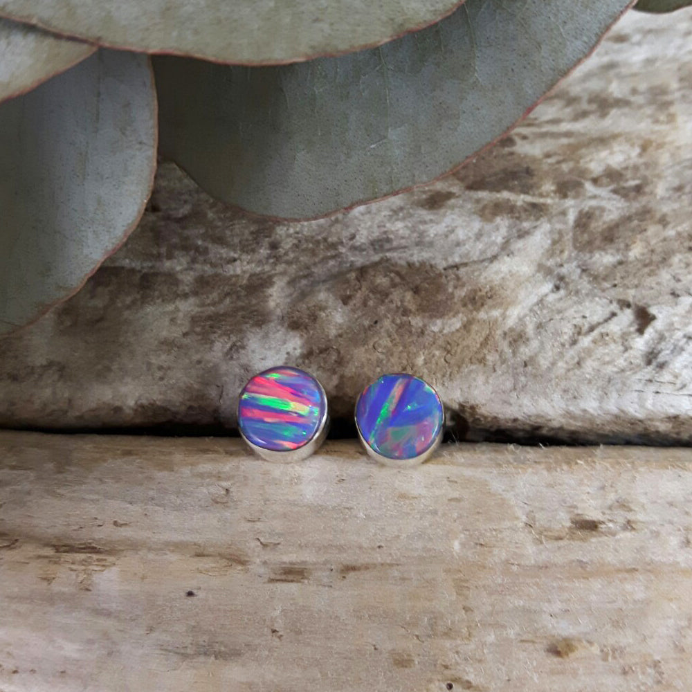 Flinder Lavender Dotty Stud Earrings