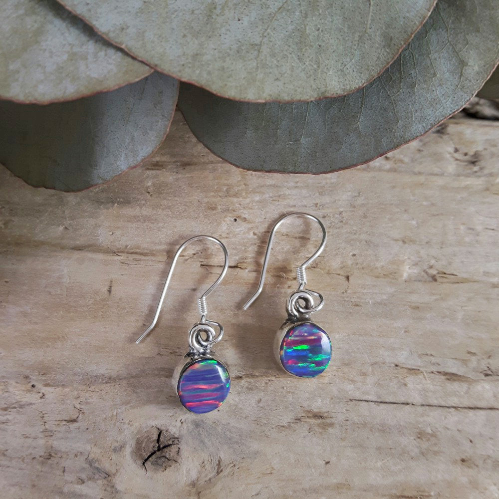 Flinder Lavender Dotty Drop Earrings