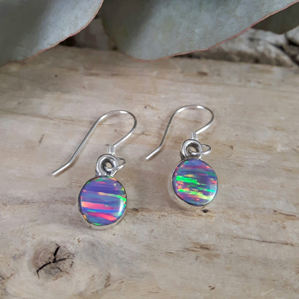 Flinder Lavender Dotty Drop Earrings