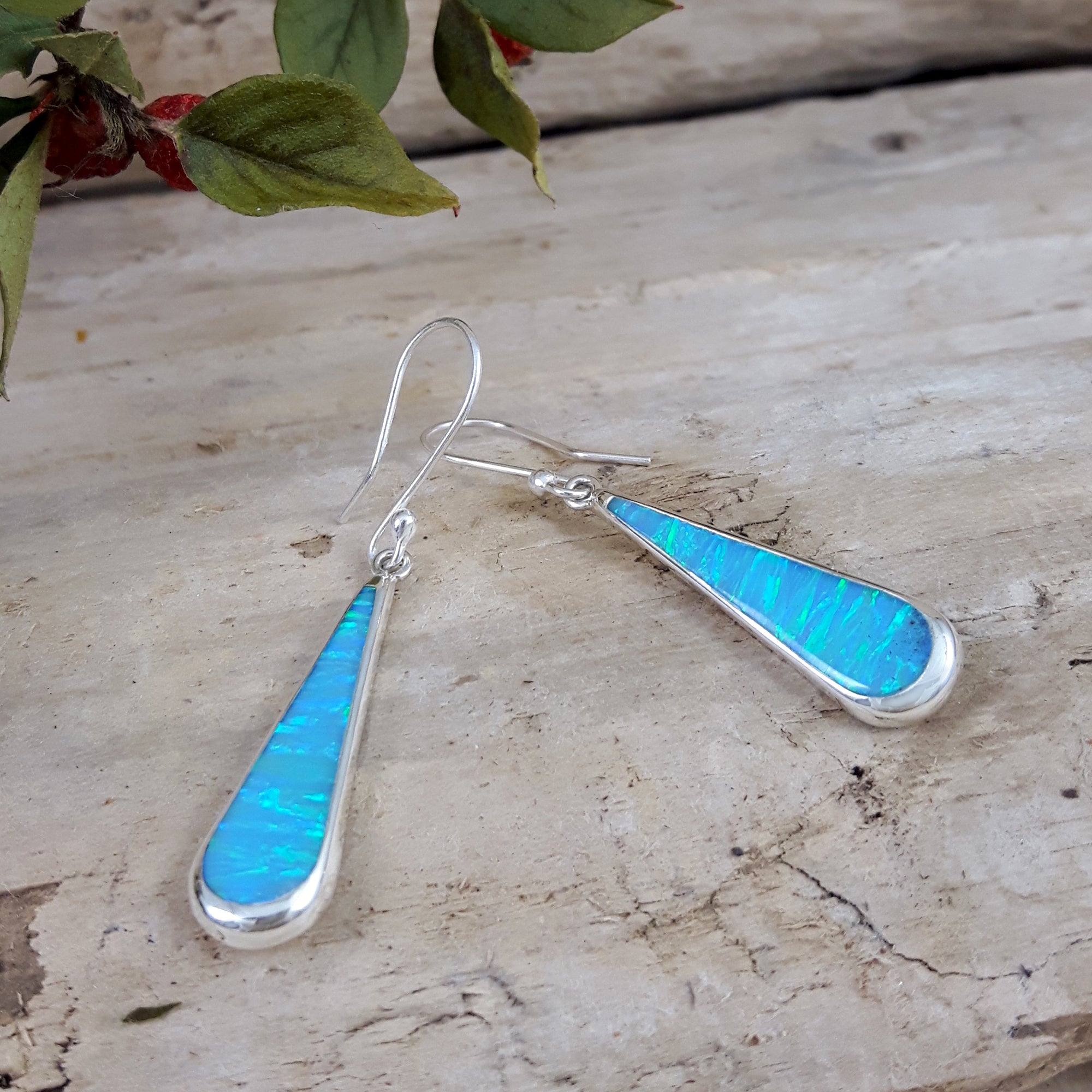 Flinder Turquoise Long Drop Earrings