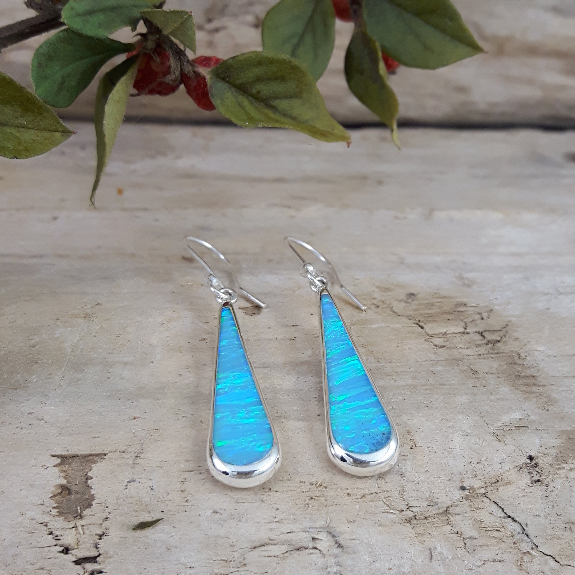 Flinder Turquoise Long Drop Earrings