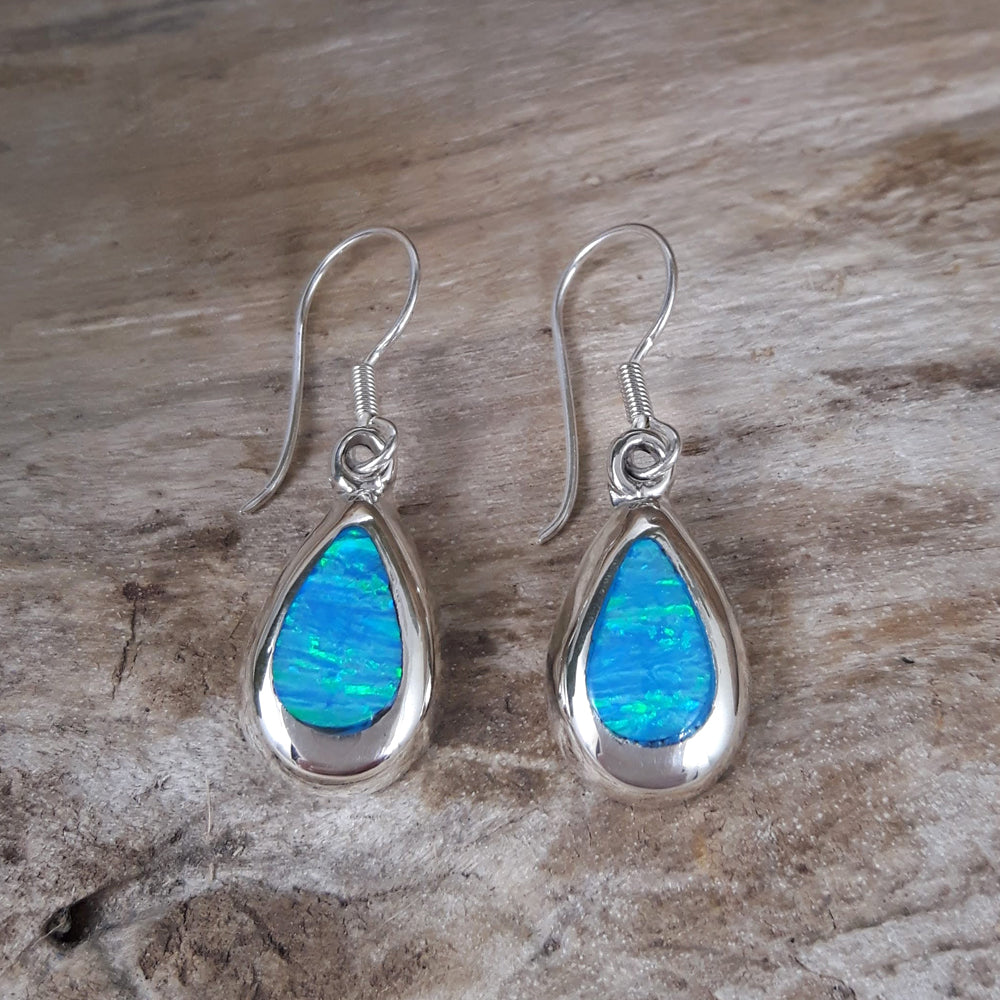 Flinder Turquoise Teardrop  Drop Earrings