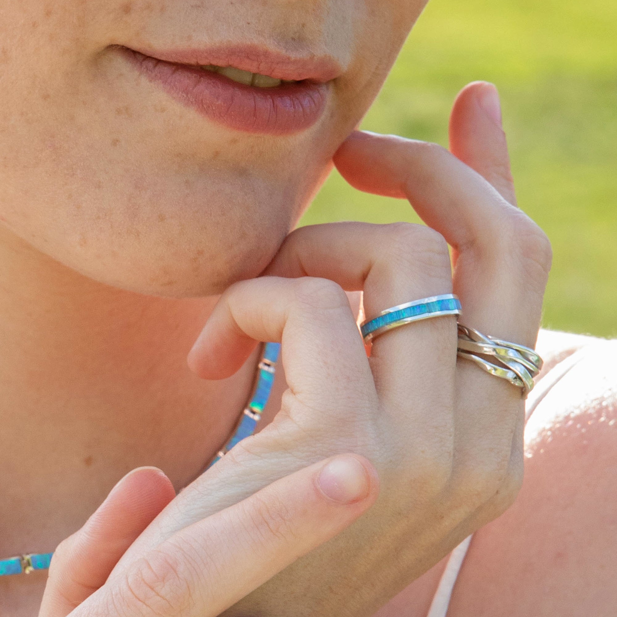 Flinder Turquoise Opal Ring