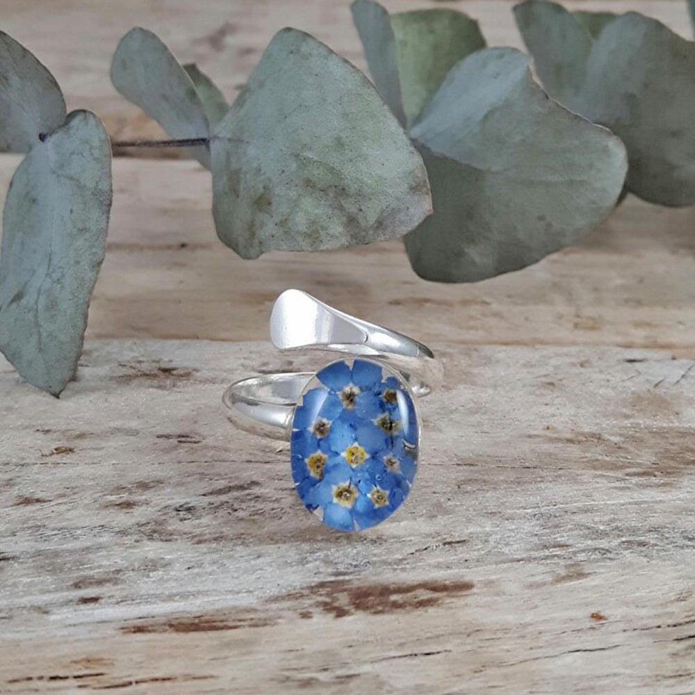 Flores Forget-Me-Not Adjustable Ring