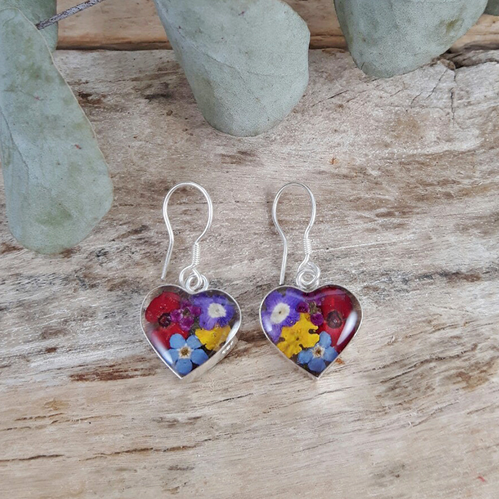 Flores Multi Heart Drop Earrings