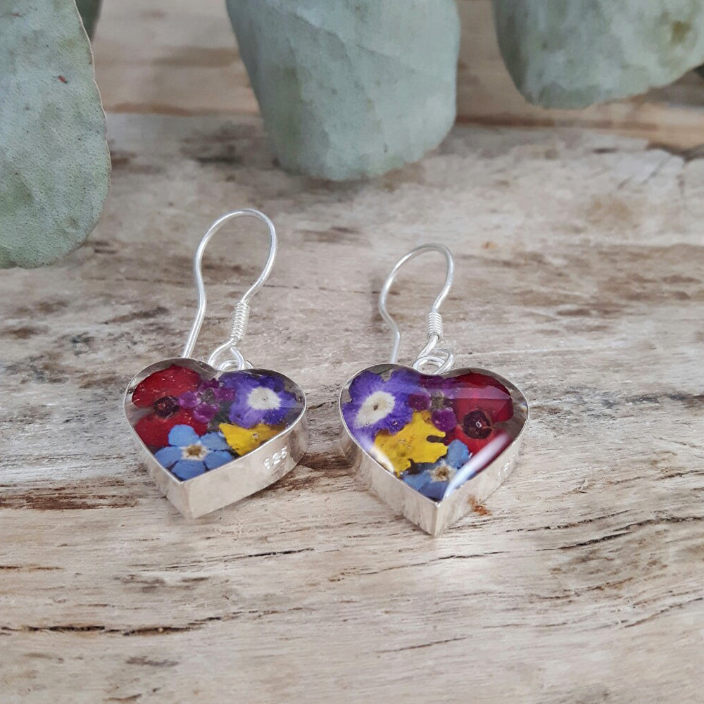 Flores Multi Heart Drop Earrings