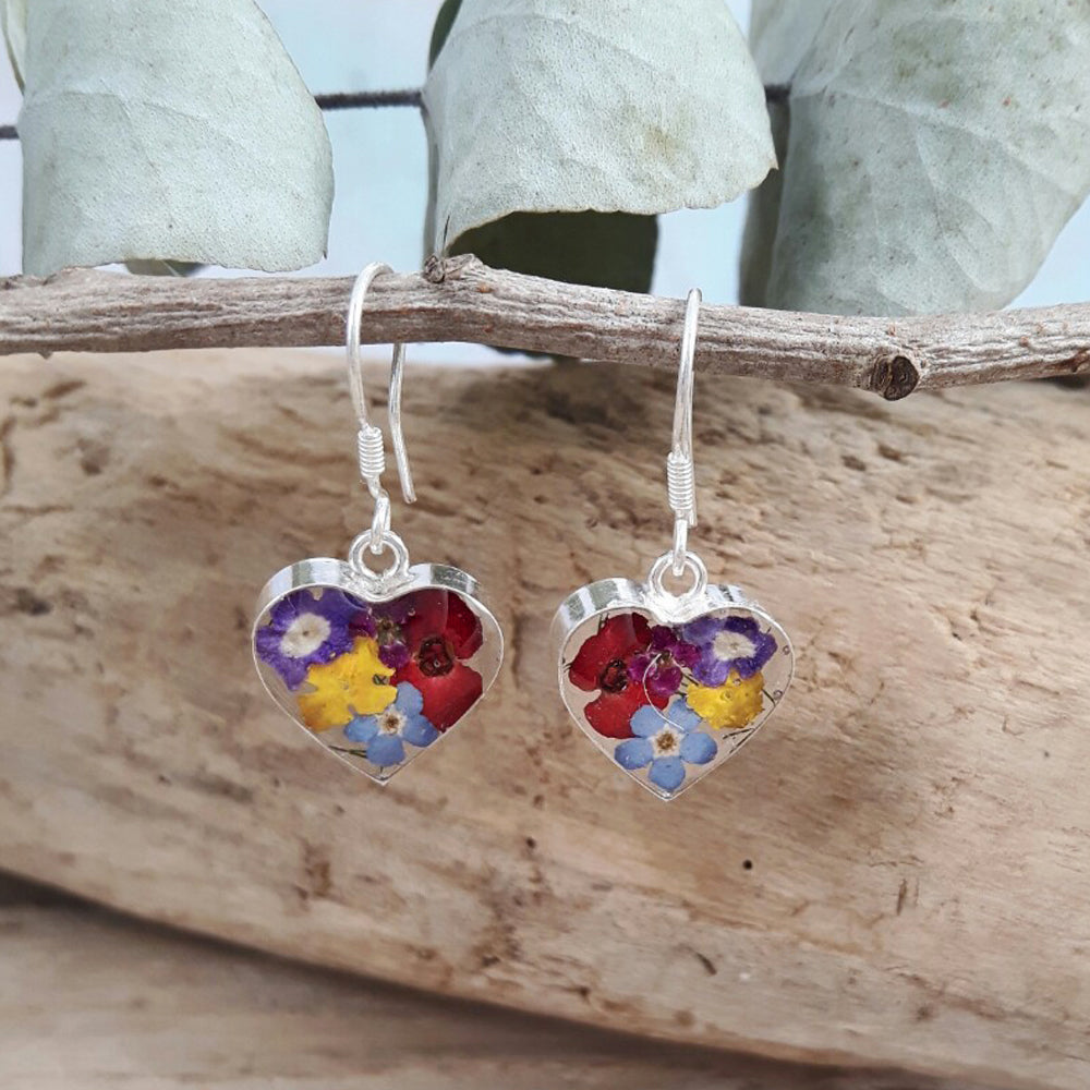 Flores Multi Heart Drop Earrings