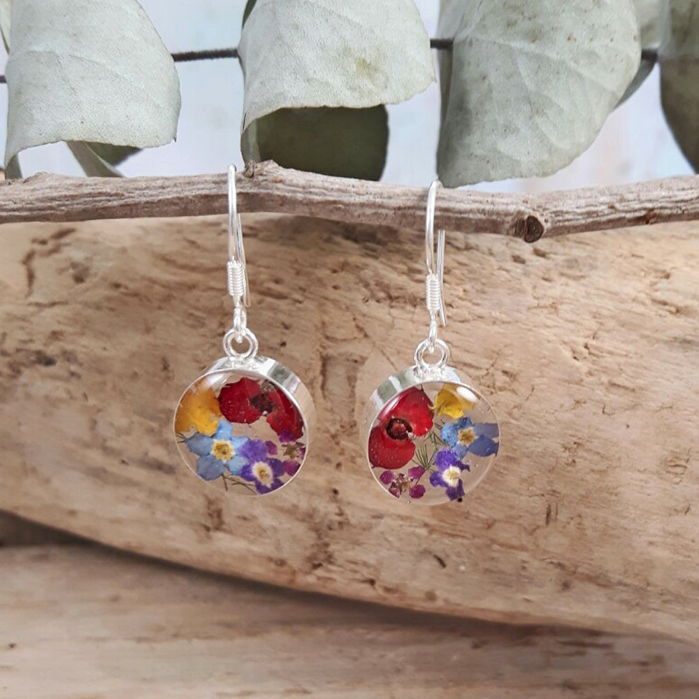 Flores Round Drop Earrings