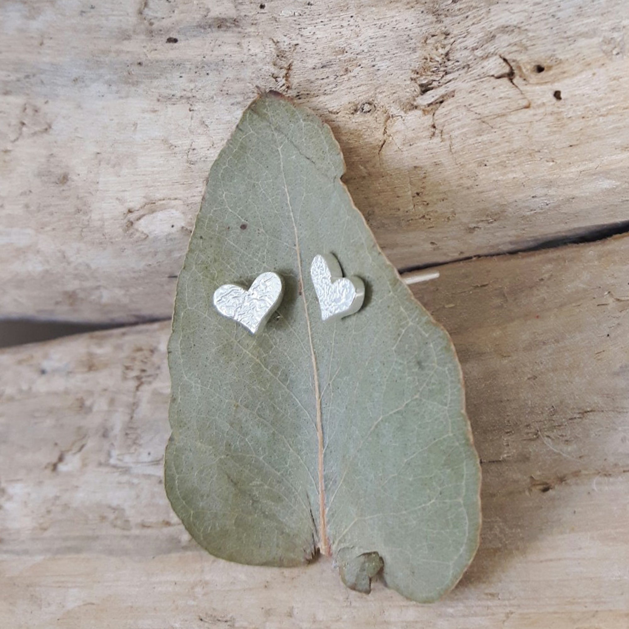 Foresta Tiny Heart Silver Stud Earrings