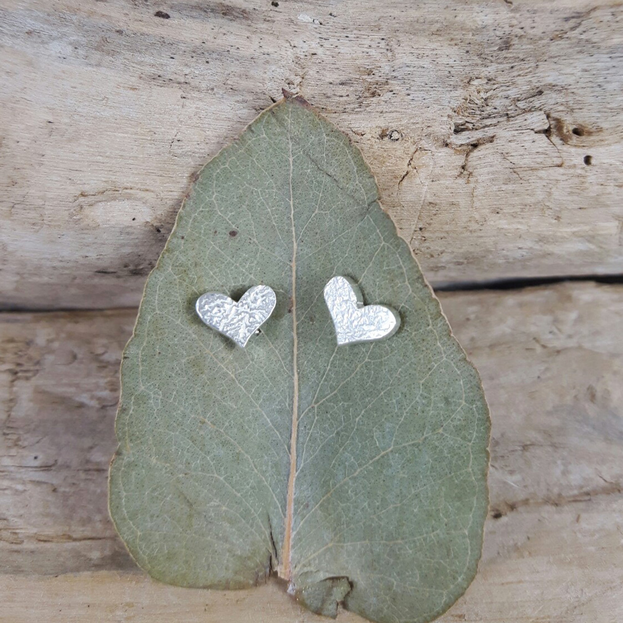 Foresta Tiny Heart Silver Stud Earrings