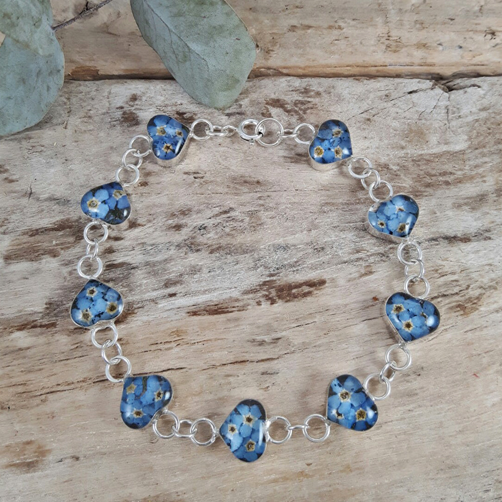 Flores Forget-Me-Not Heart Medium Bracelet