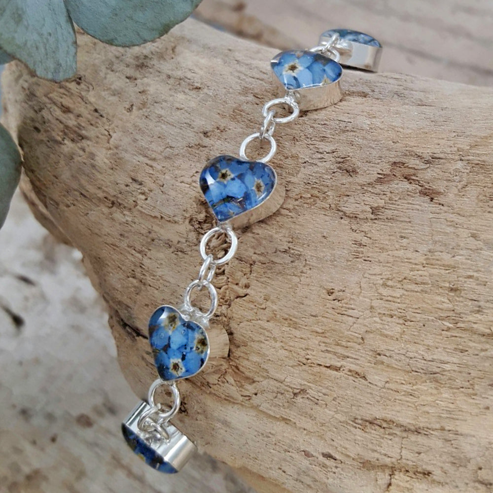 Flores Forget-Me-Not Heart Medium Bracelet