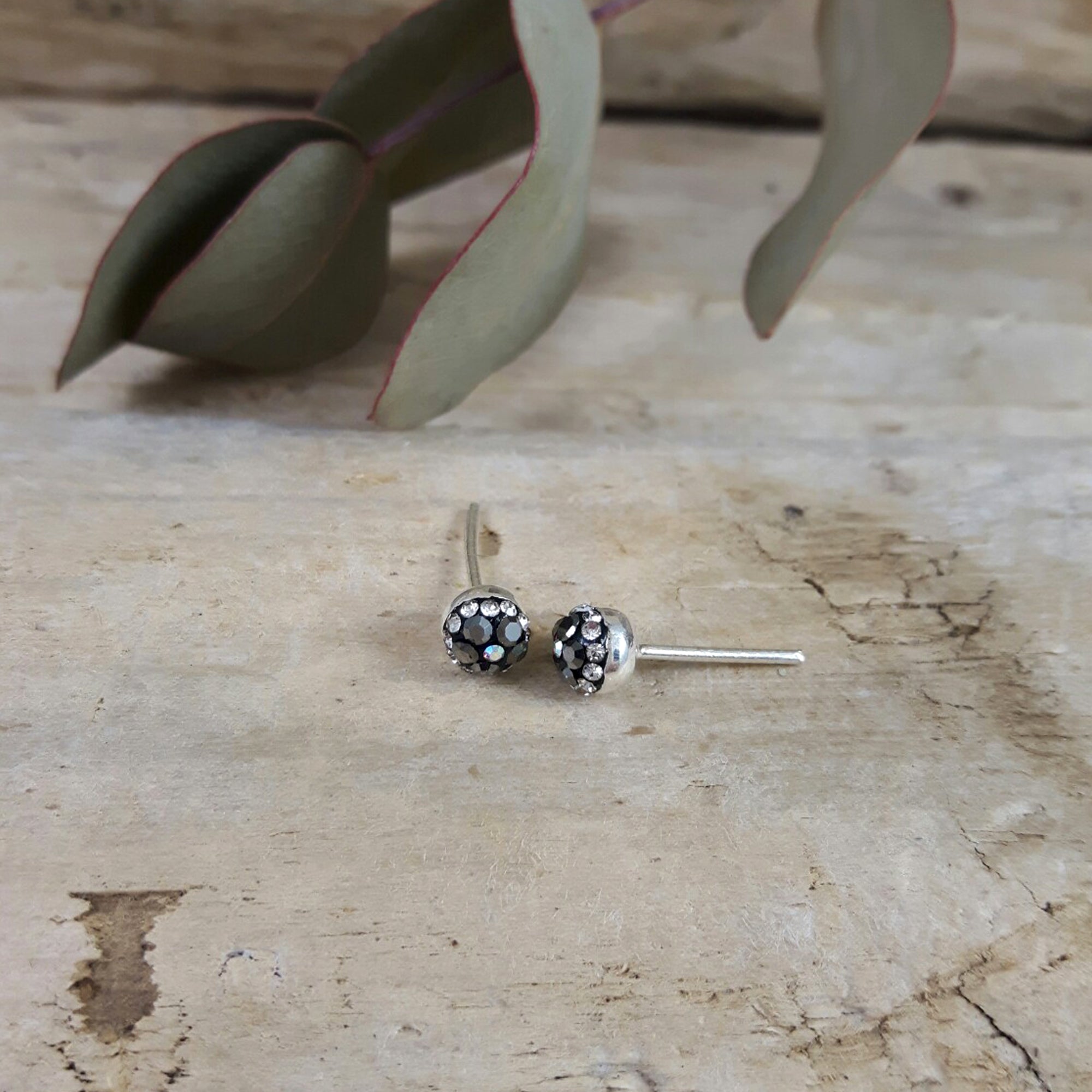 Gala Tiny Jet Stud Earrings