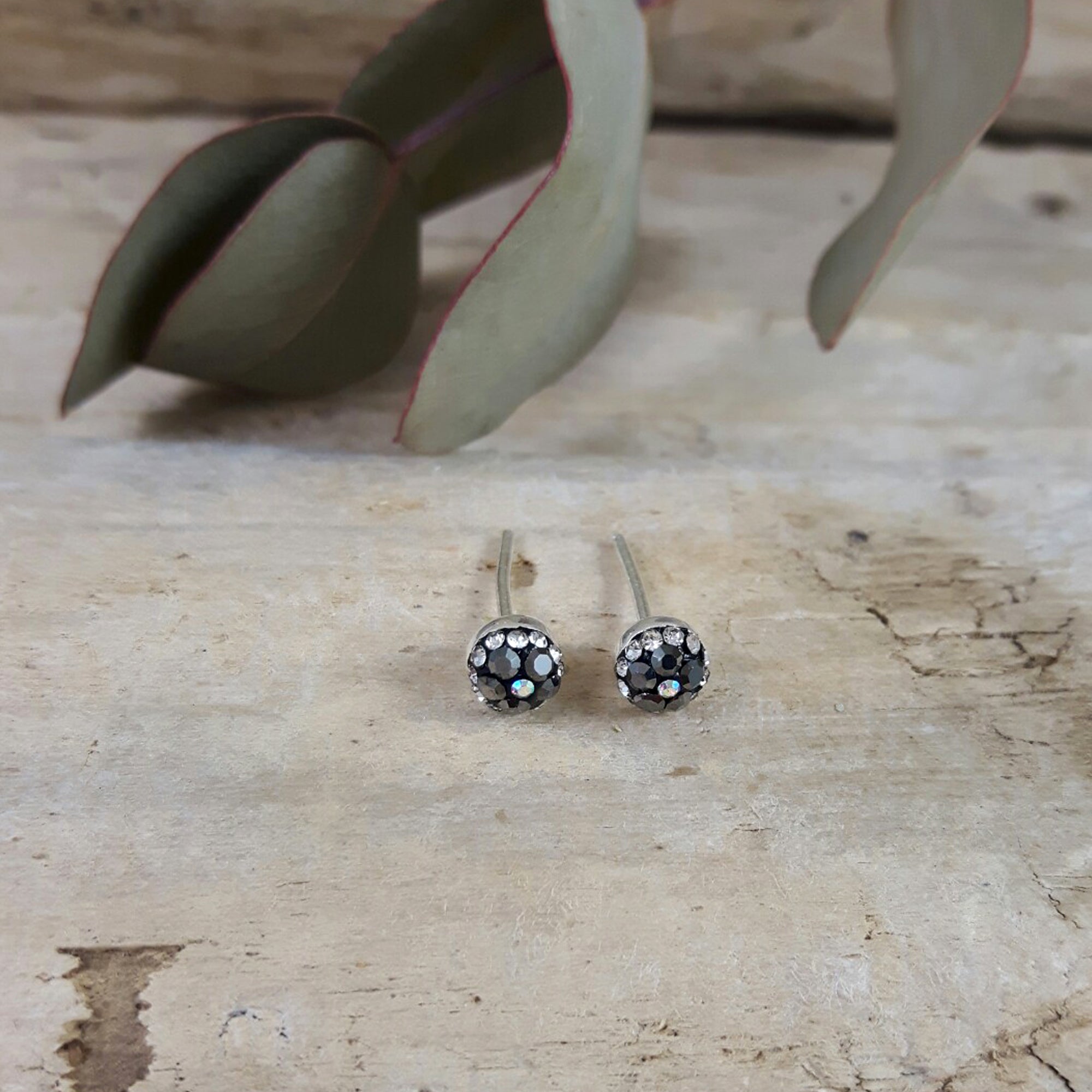 Gala Tiny Jet Stud Earrings