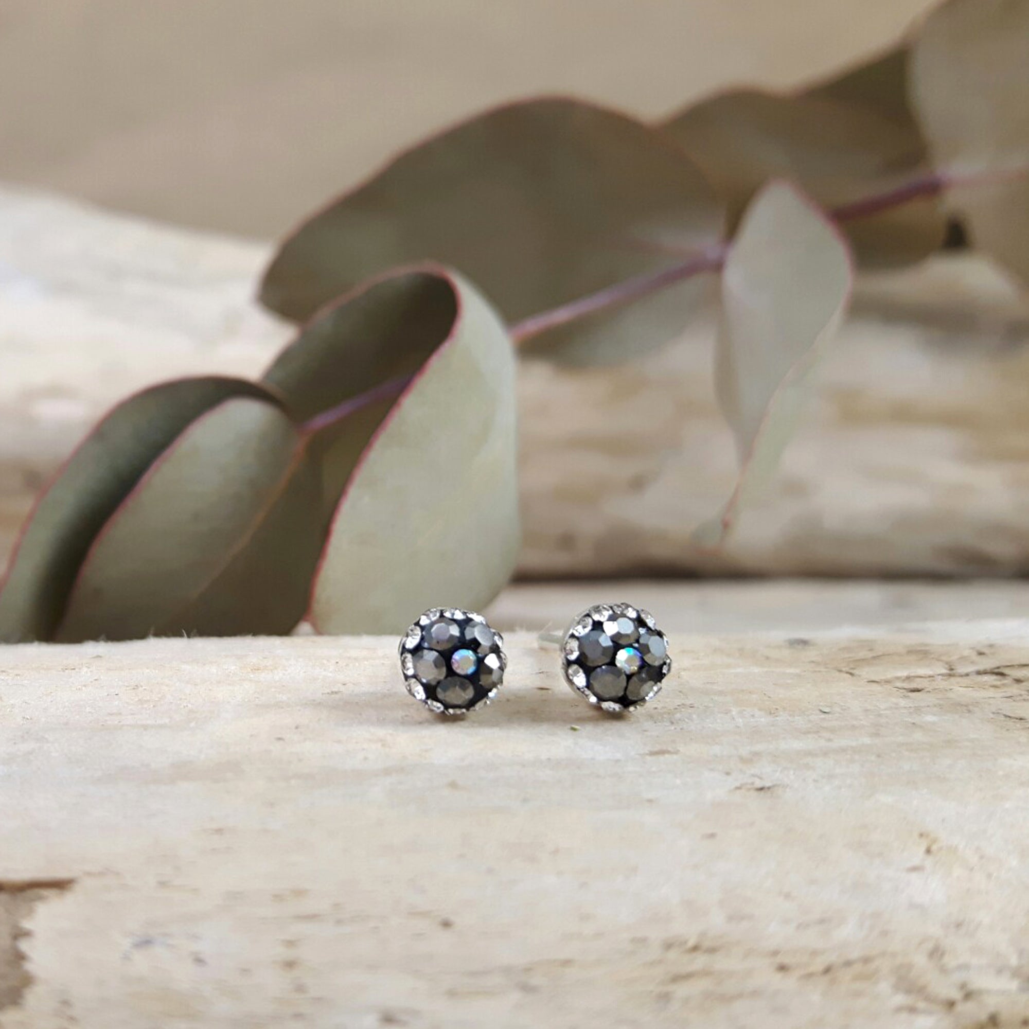 Gala Tiny Jet Stud Earrings