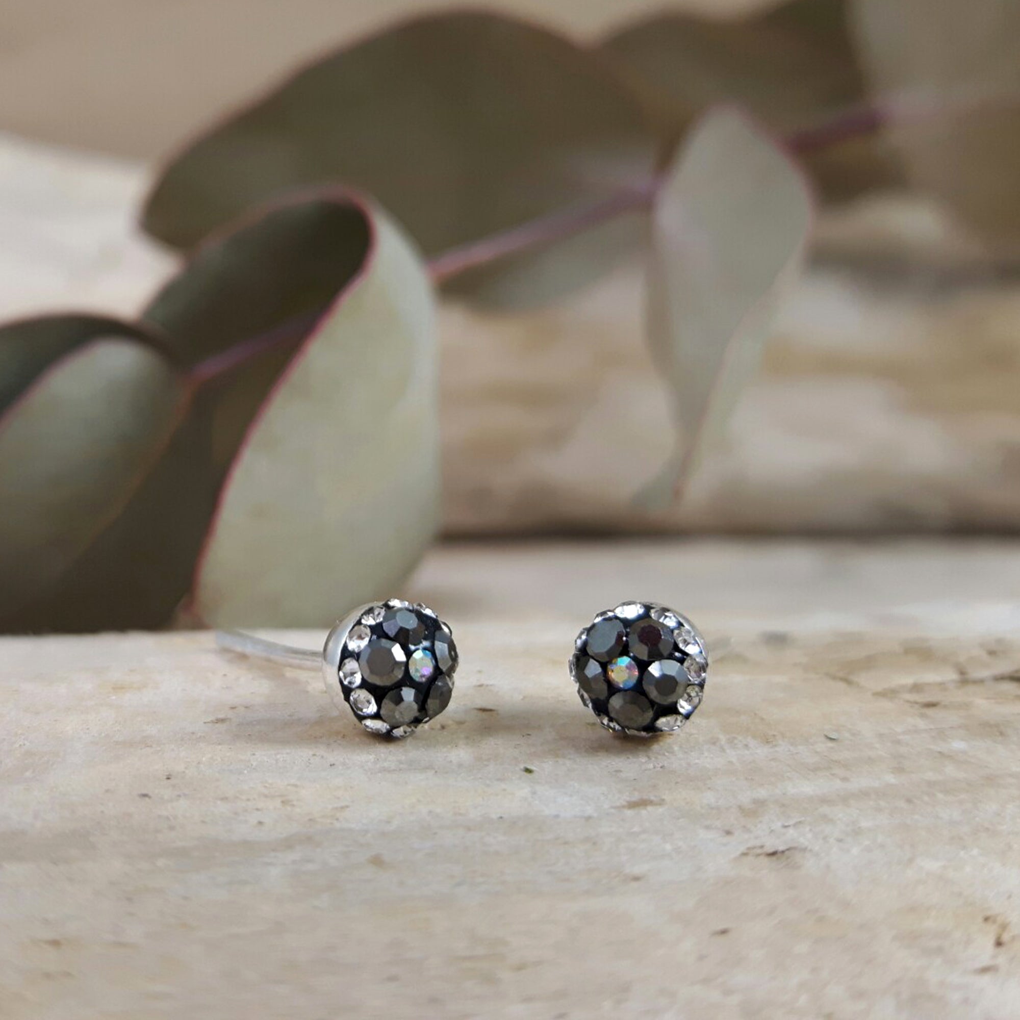 Gala Tiny Jet Stud Earrings