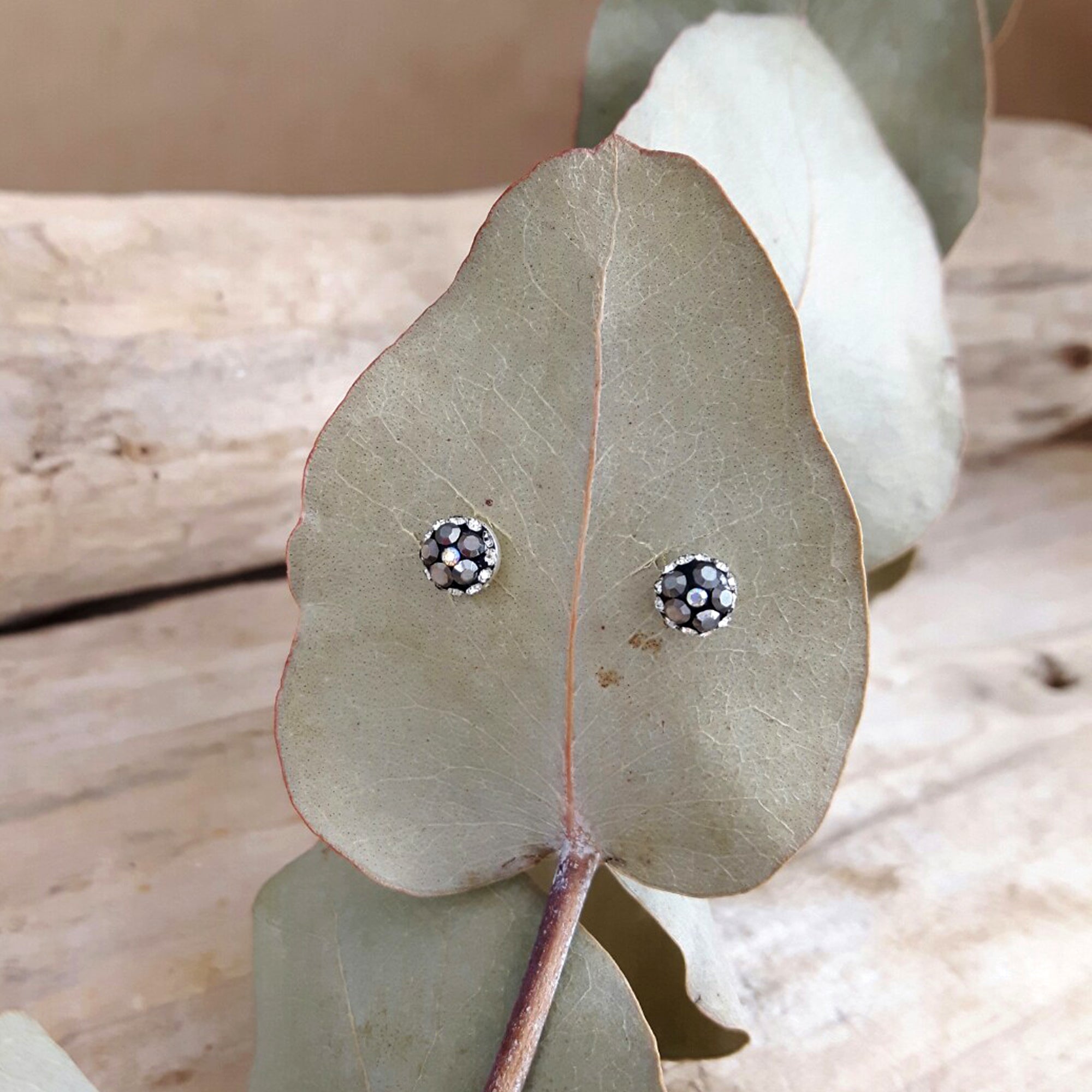 Gala Tiny Jet Stud Earrings