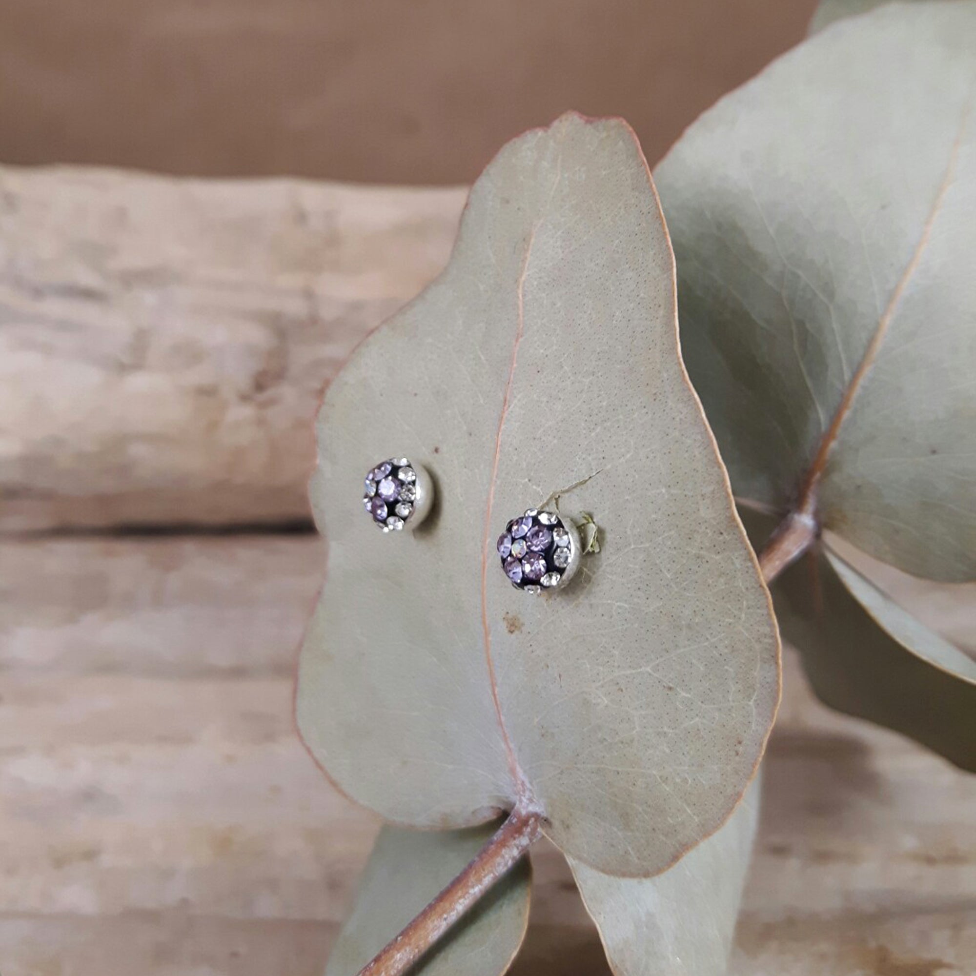 Gala Tiny Lilac Jet Stud Earrings